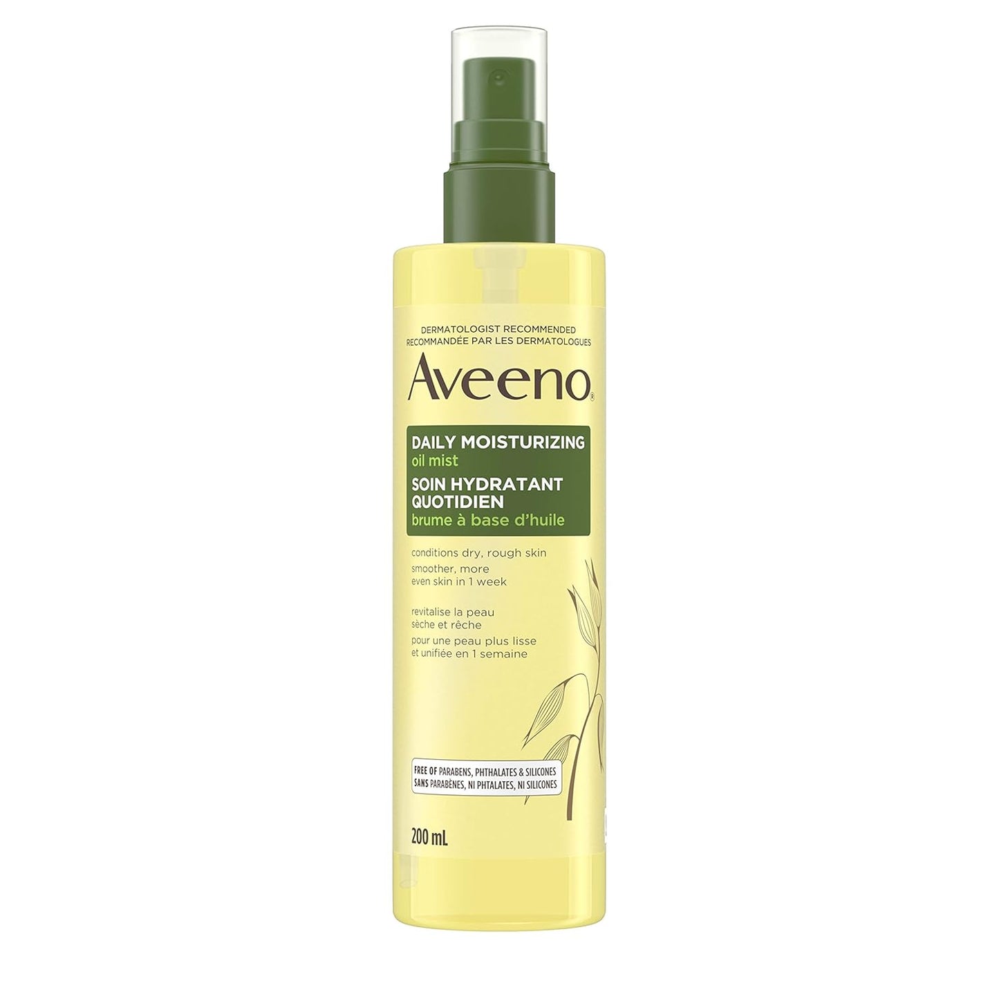 Daily Moisturizing Oil Mist - Dry Skin, Sensitive Skin - Oat, Jojoba Oil - Hypoallergenic Body Oil - 200Ml