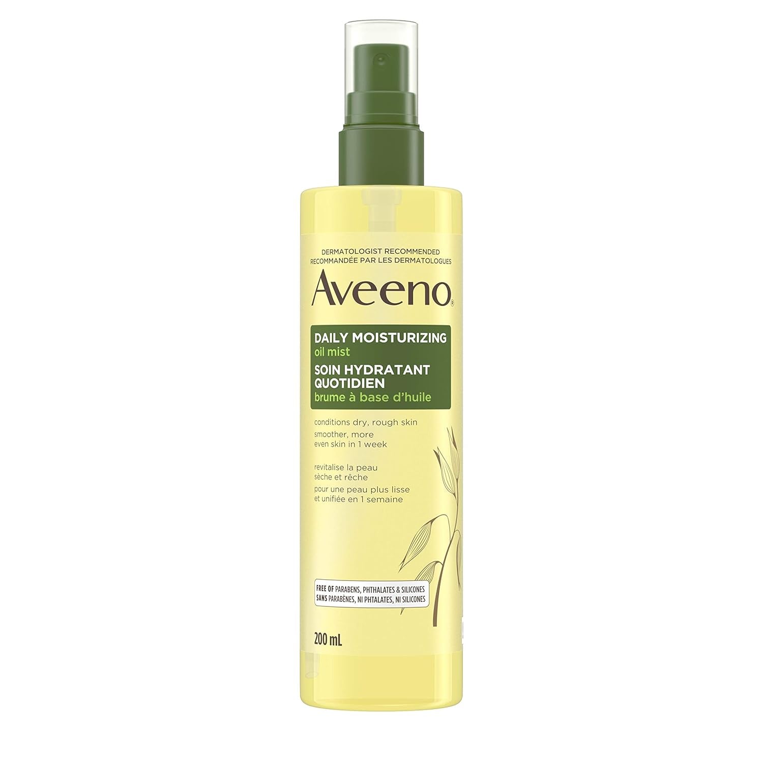 Daily Moisturizing Oil Mist - Dry Skin, Sensitive Skin - Oat, Jojoba Oil - Hypoallergenic Body Oil - 200Ml